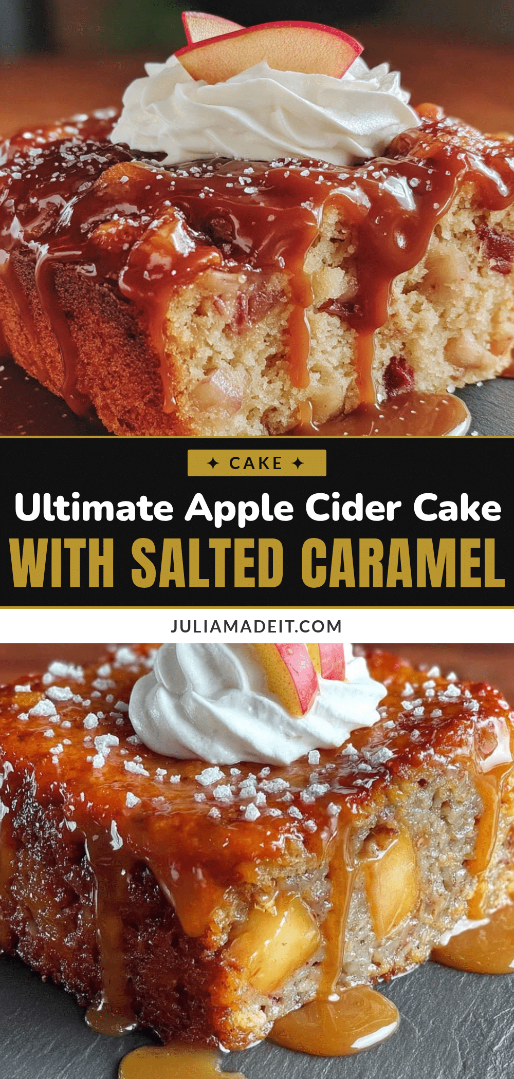 apple cider cake with salted caramel glaze recipe