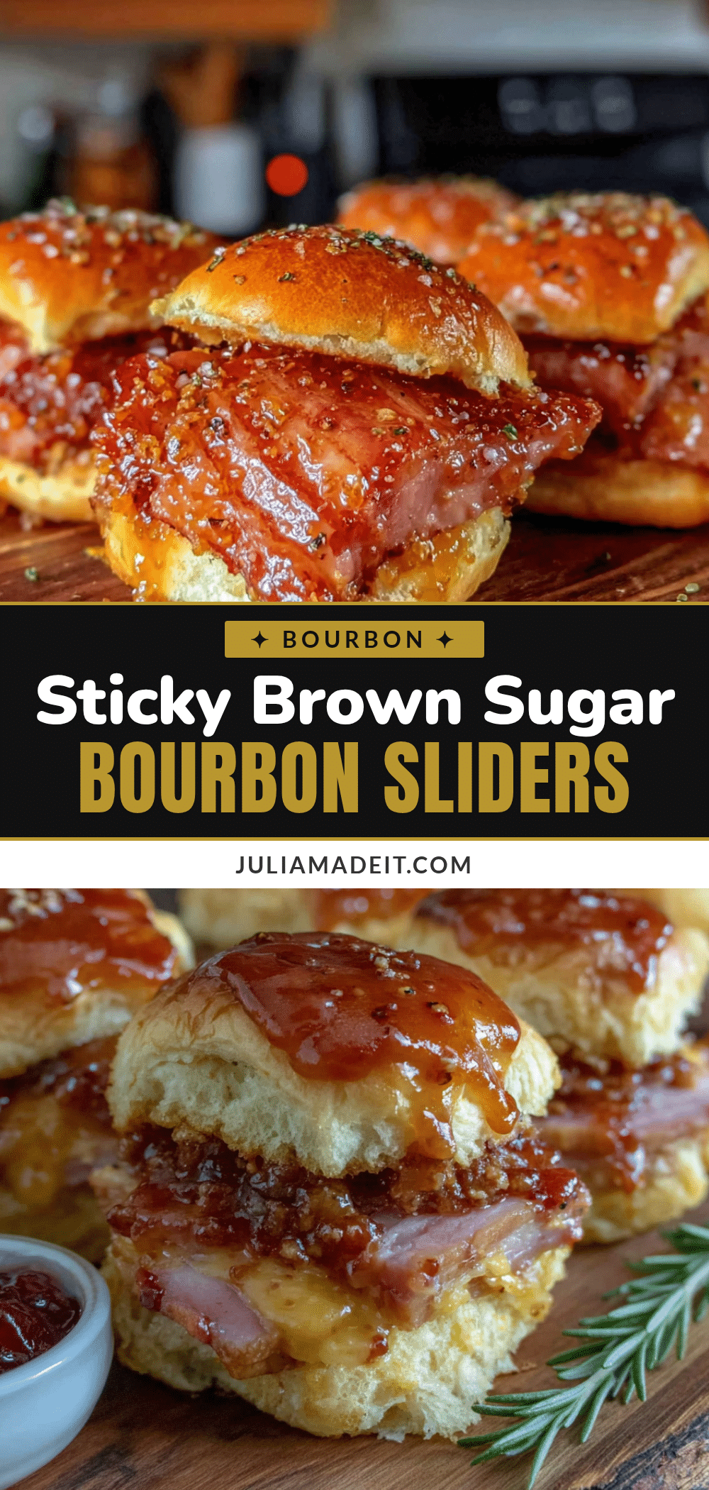 brown sugar bourbon ham sliders recipe