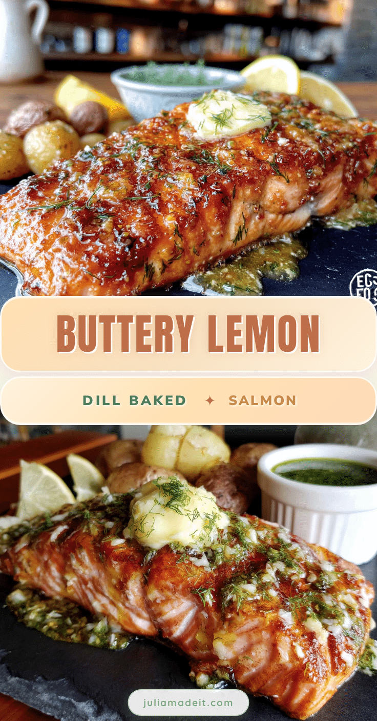 buttery lemon dill baked salmon recipe