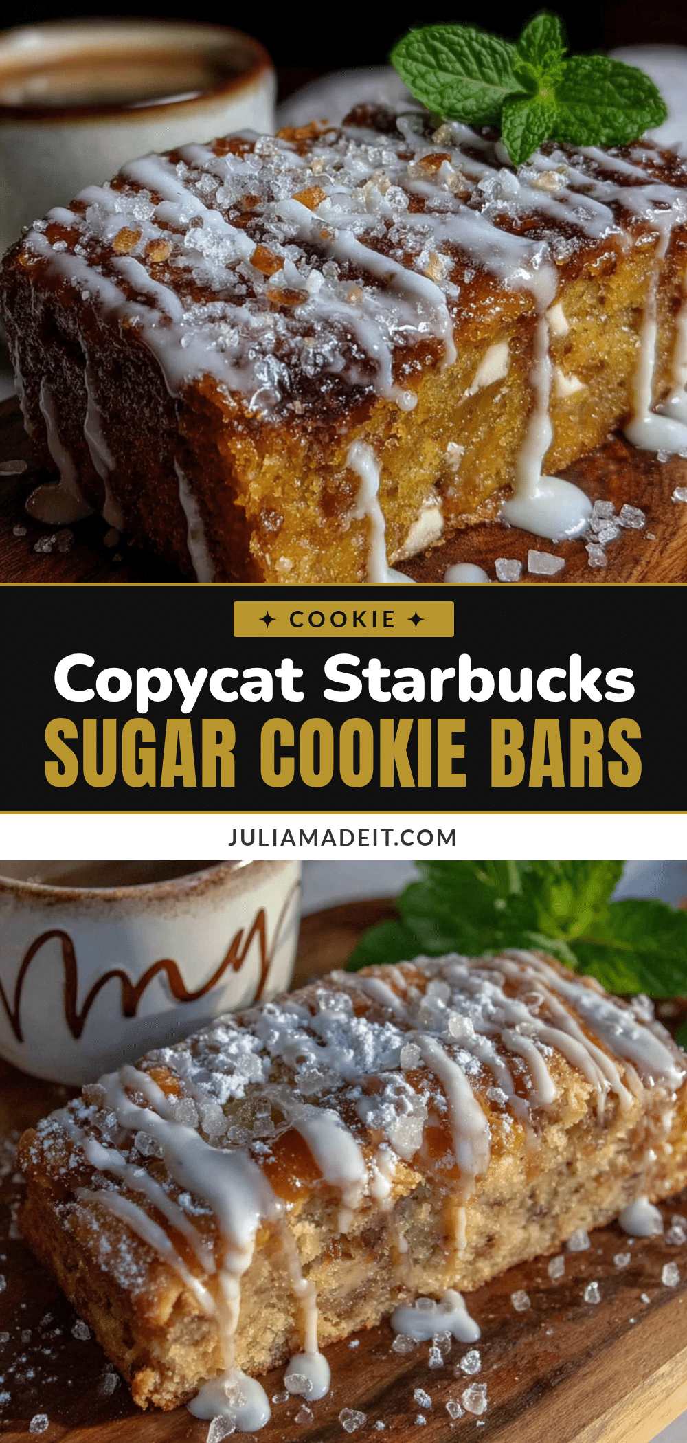 copycat Starbucks sugar cookie latte bars recipe
