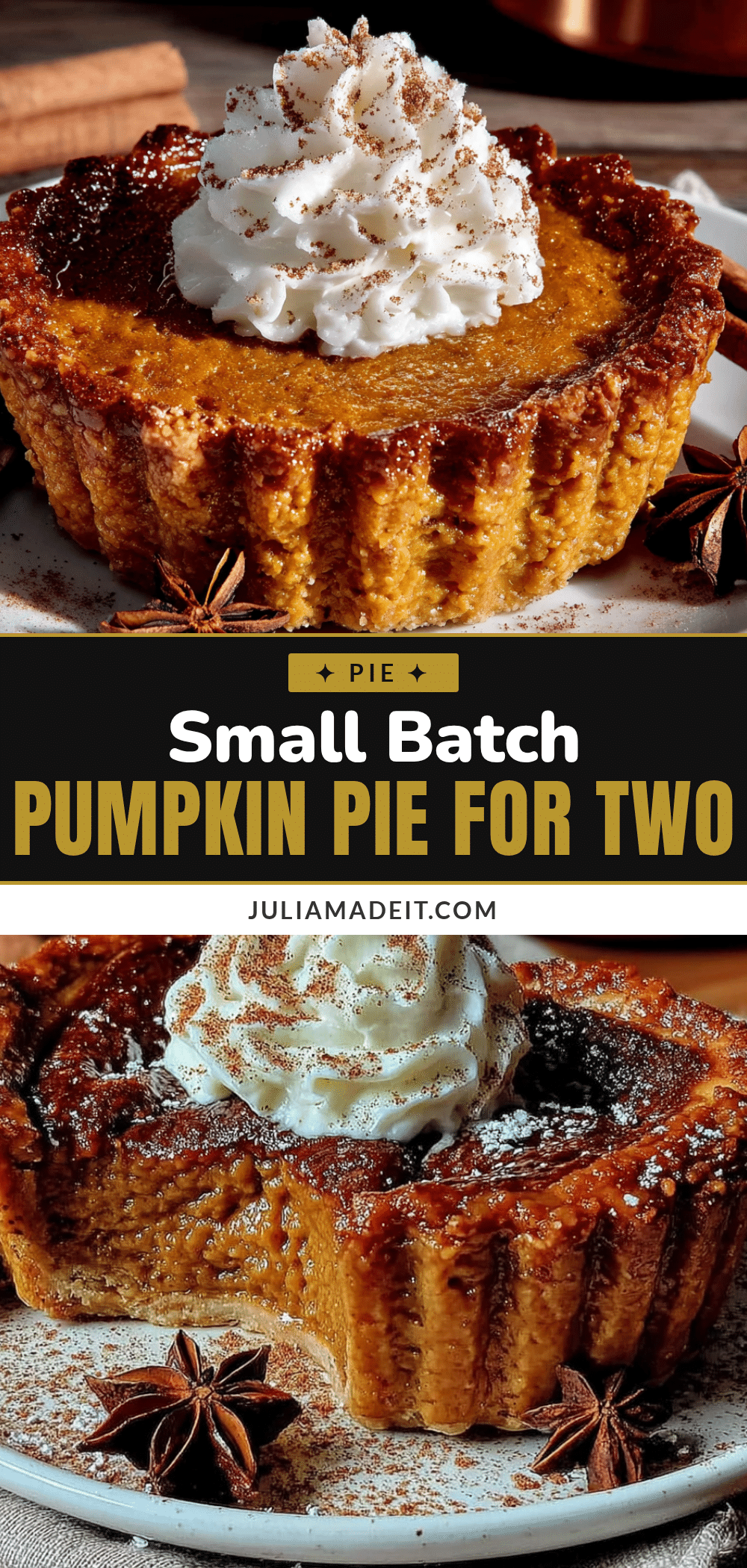 cozy small-batch pumpkin pie for two recipe