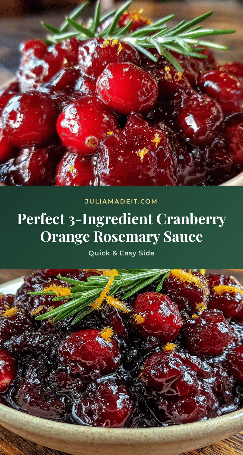 cranberry orange sauce with rosemary recipe