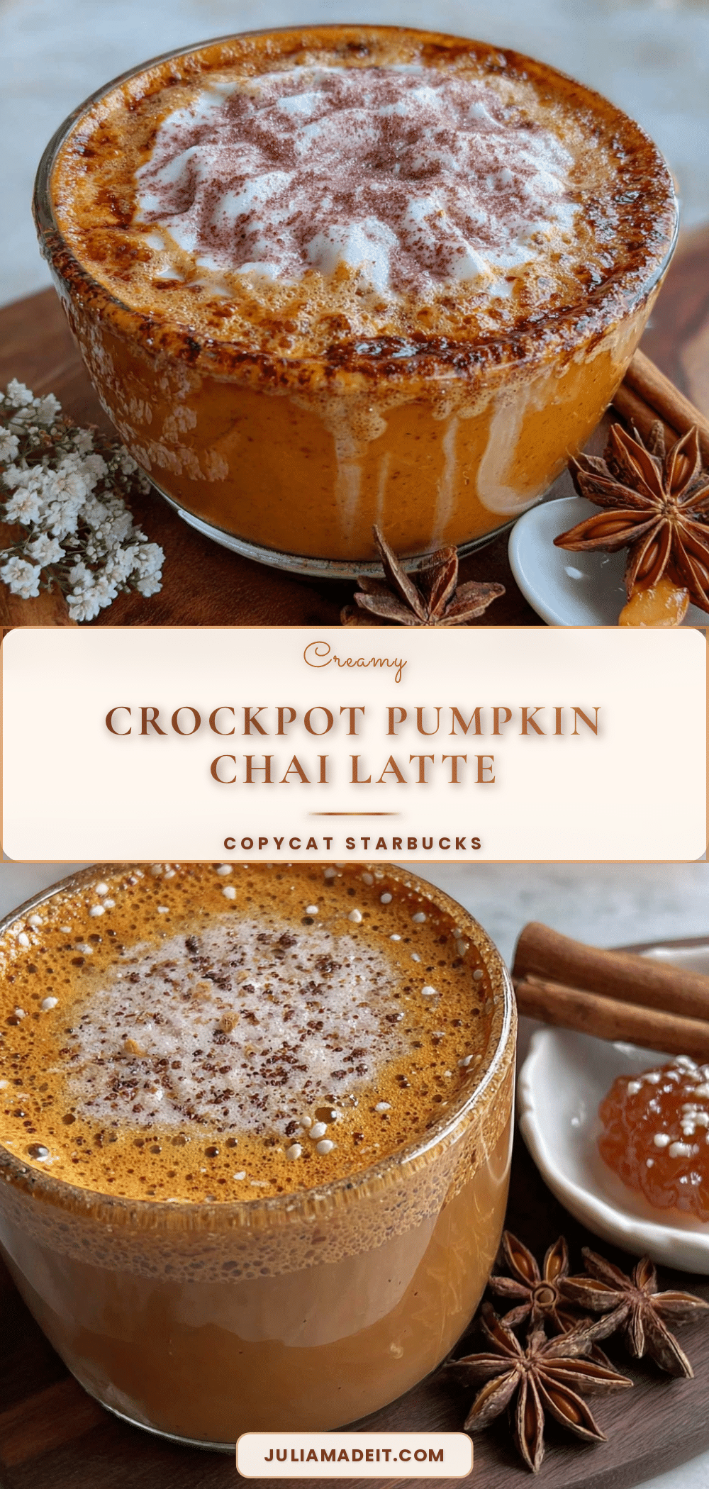creamy crockpot pumpkin chai latte recipe
