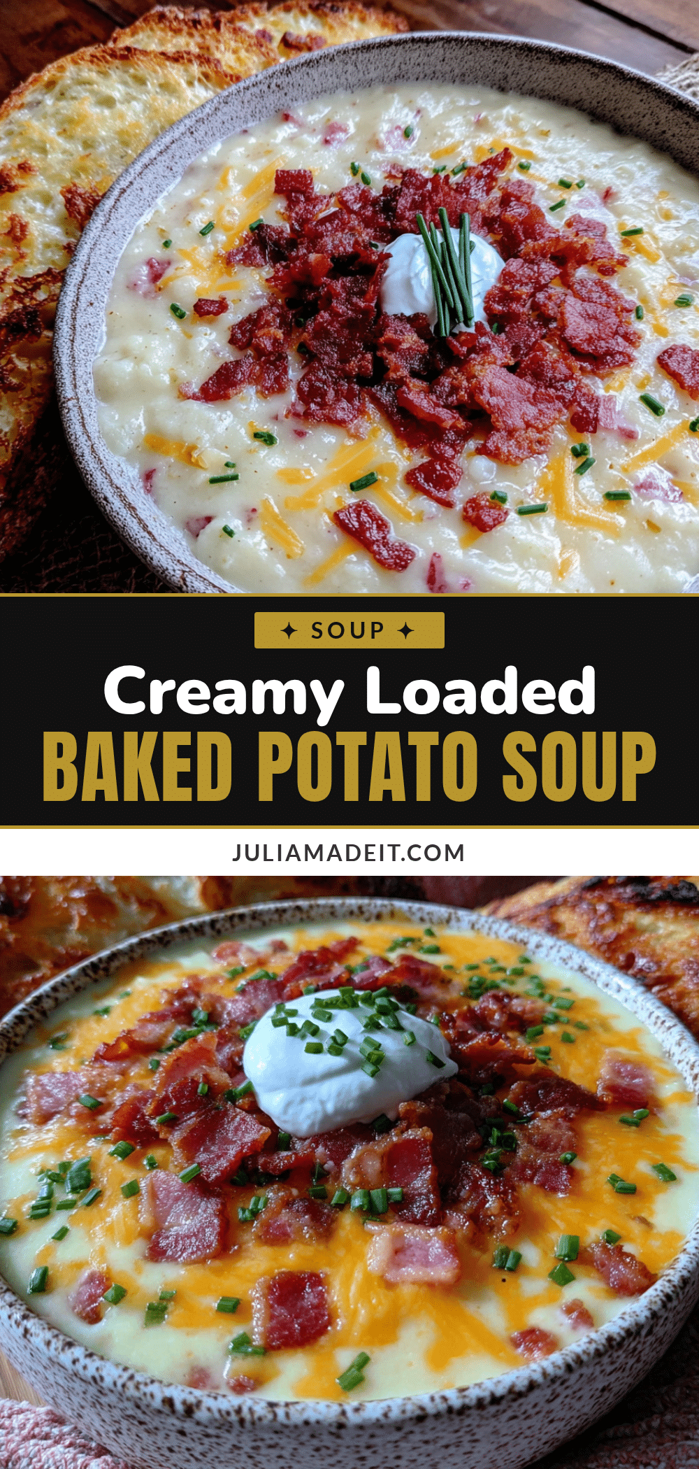 creamy loaded baked potato soup with bacon recipe