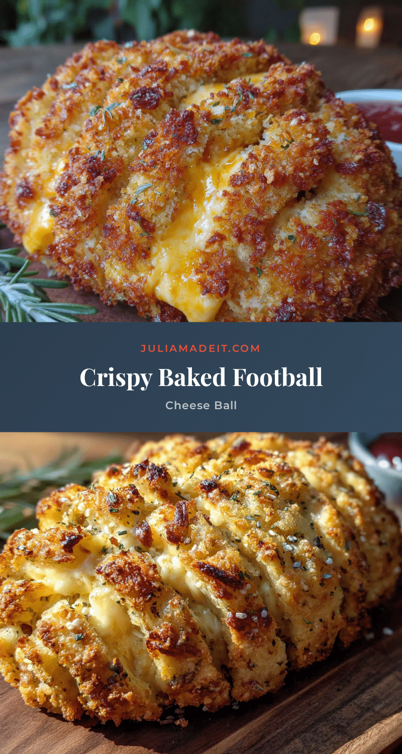 crispy baked football cheese ball recipe