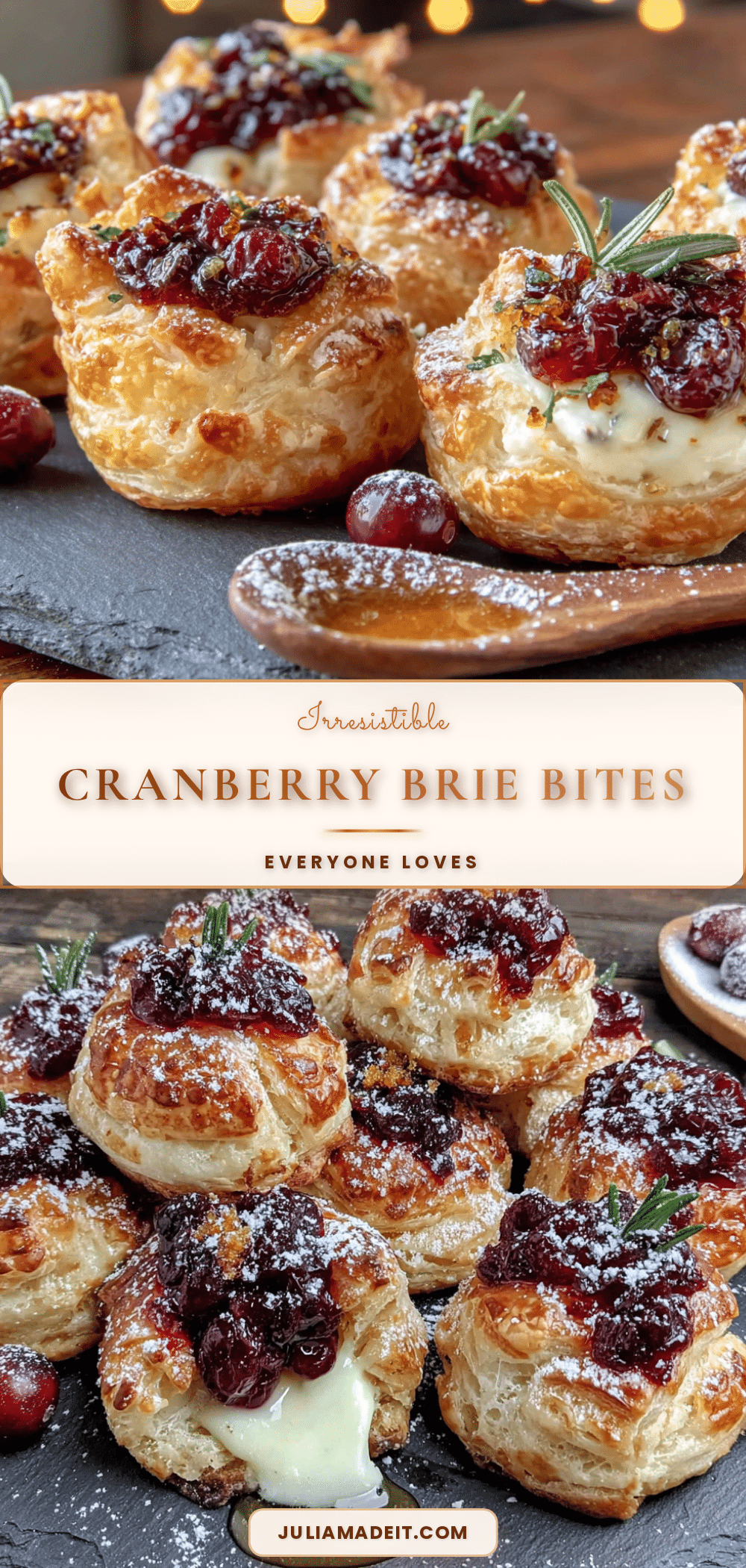 crispy cranberry brie bites recipe