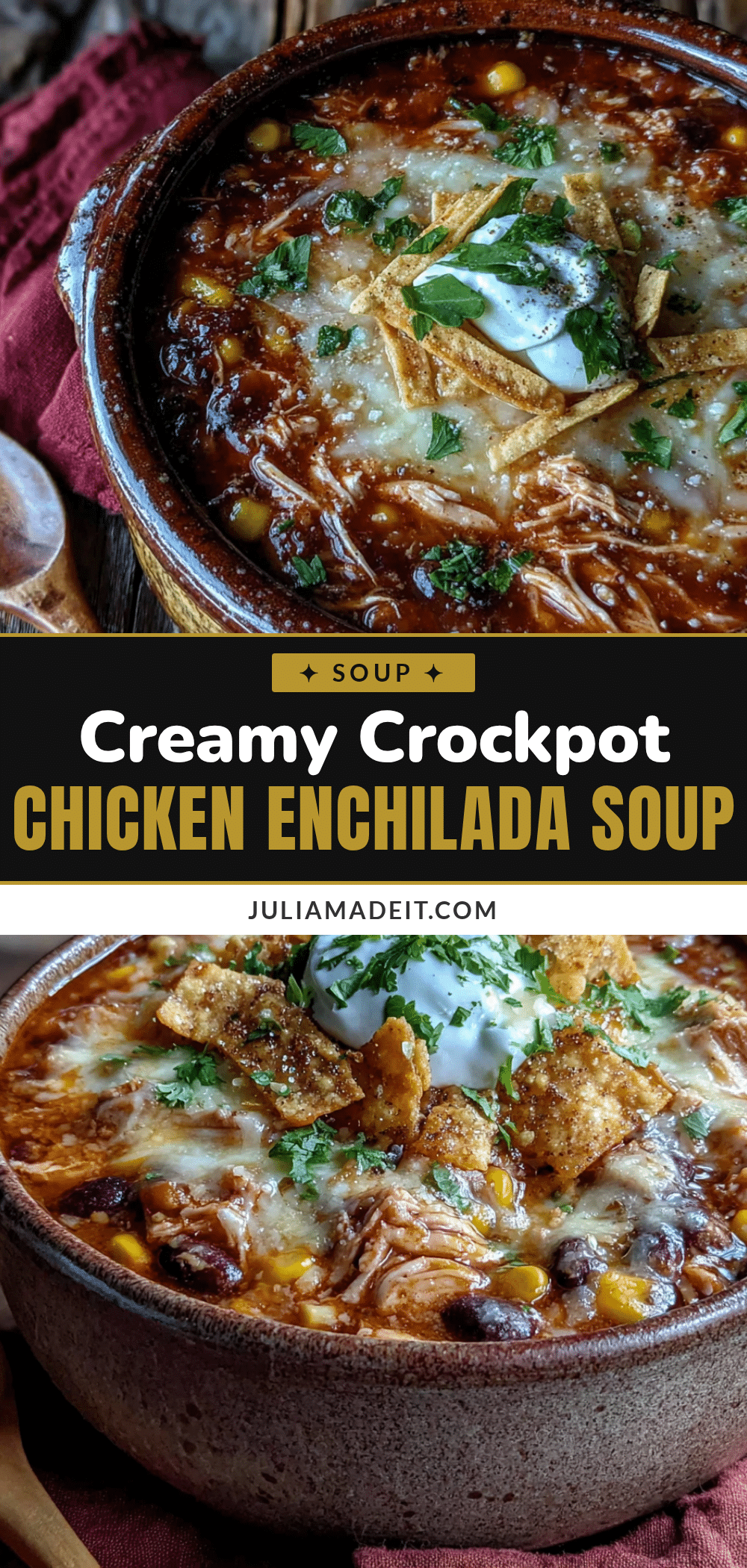 crockpot chicken enchilada soup recipe