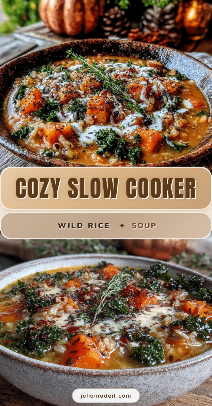 crockpot fall vegetable wild rice soup recipe