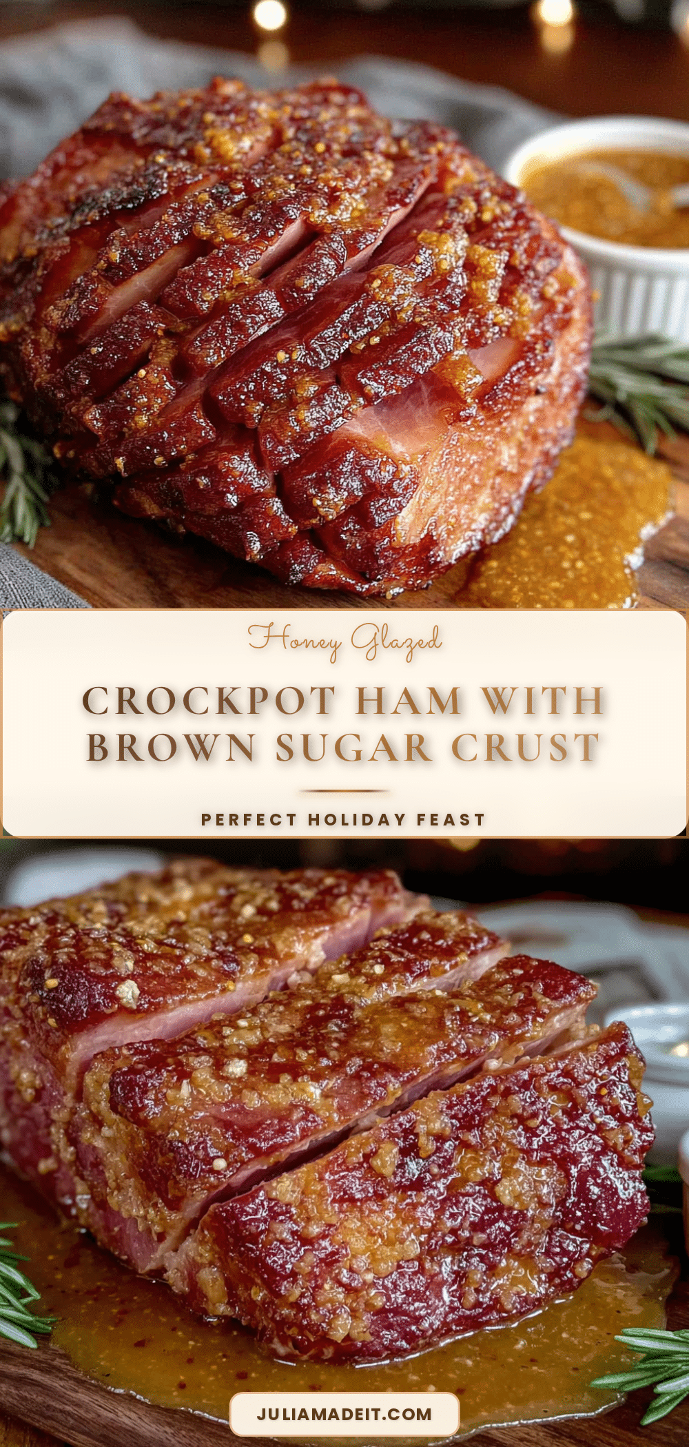 crockpot honey glazed ham recipe