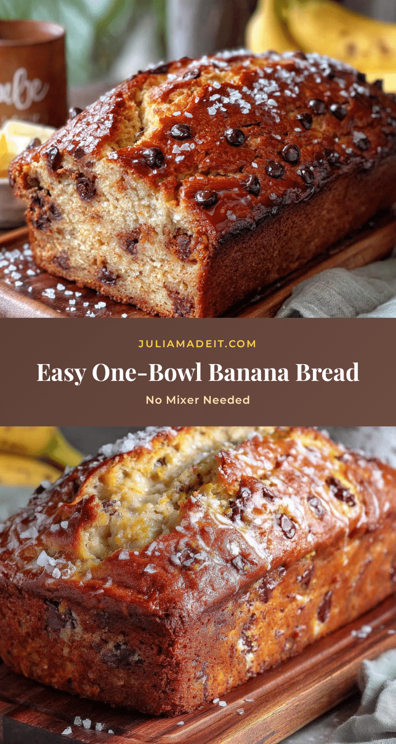 easy one-bowl banana bread recipe