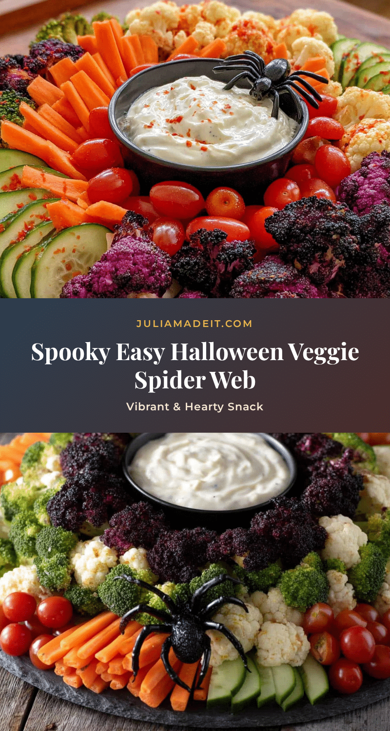 halloween veggie spider web tray recipe
