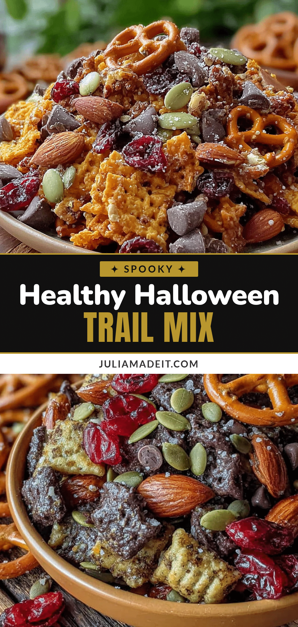 healthy Halloween trail mix recipe