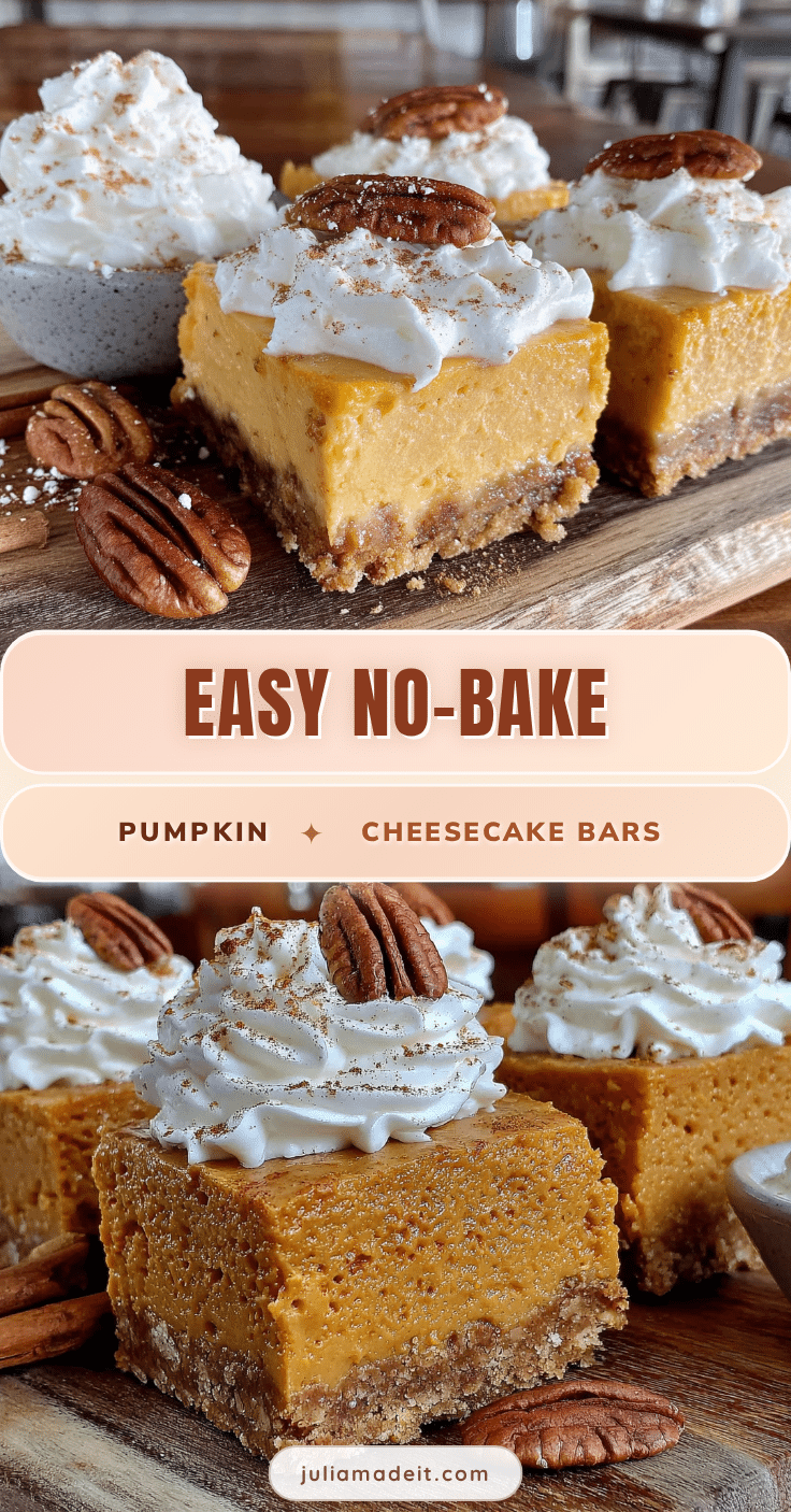 no-bake pumpkin cheesecake bars recipe