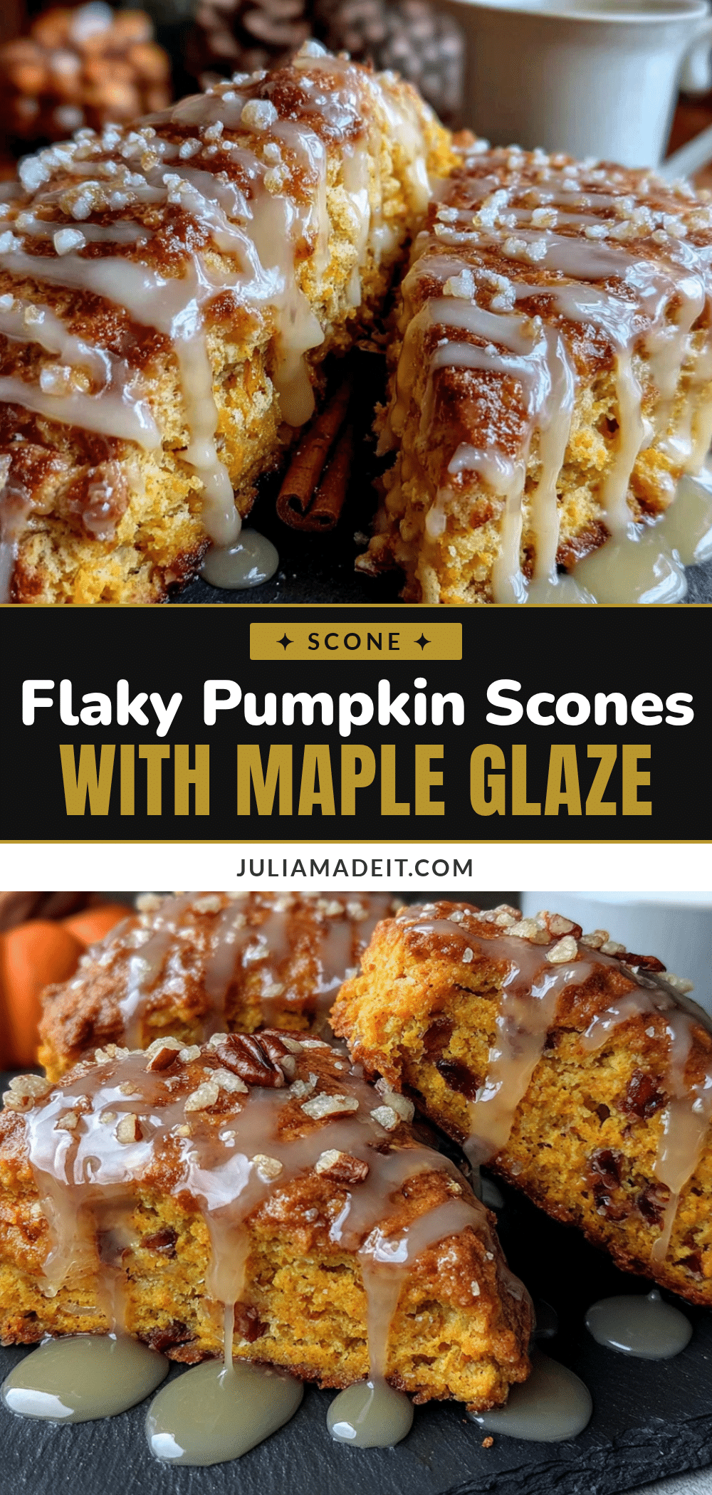 pumpkin scones with maple glaze recipe
