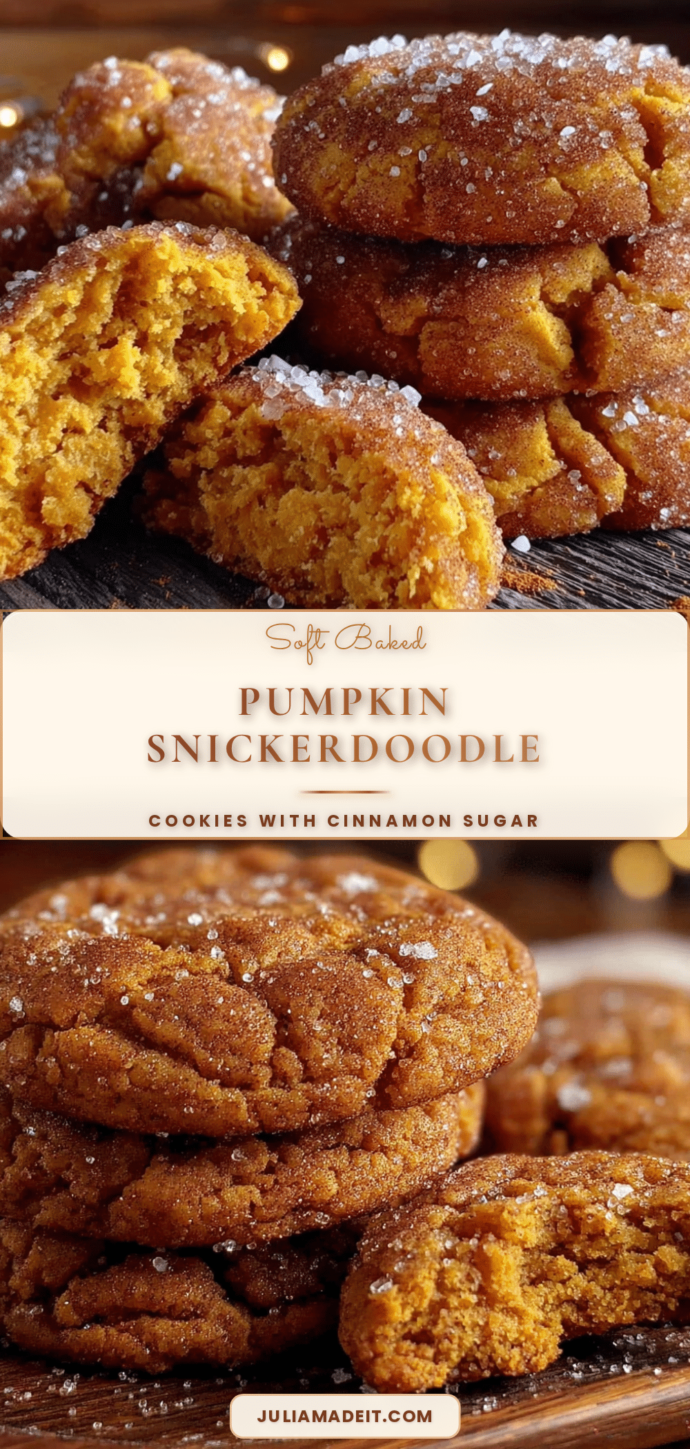 pumpkin snickerdoodle cookies recipe