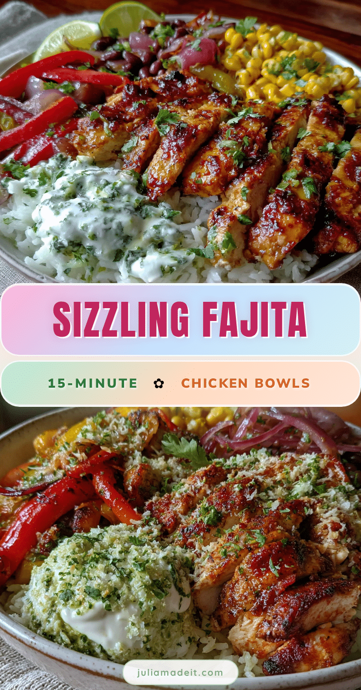 sheet pan chicken fajita bowls recipe