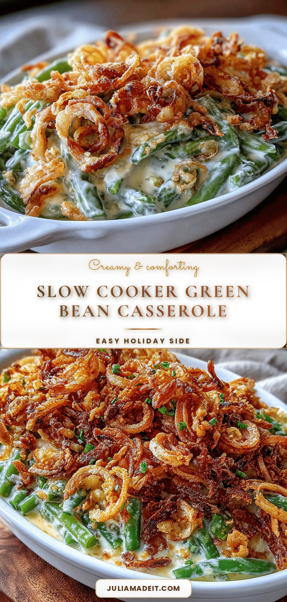 Slow cooker green bean casserole recipe