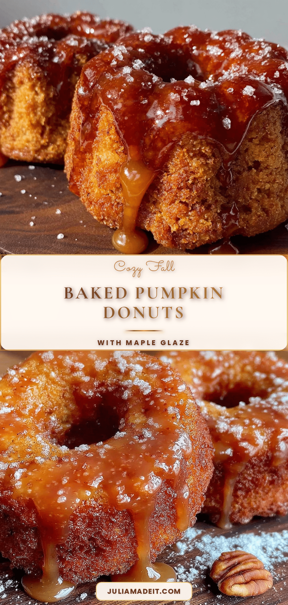 baked pumpkin donuts with maple glaze recipe
