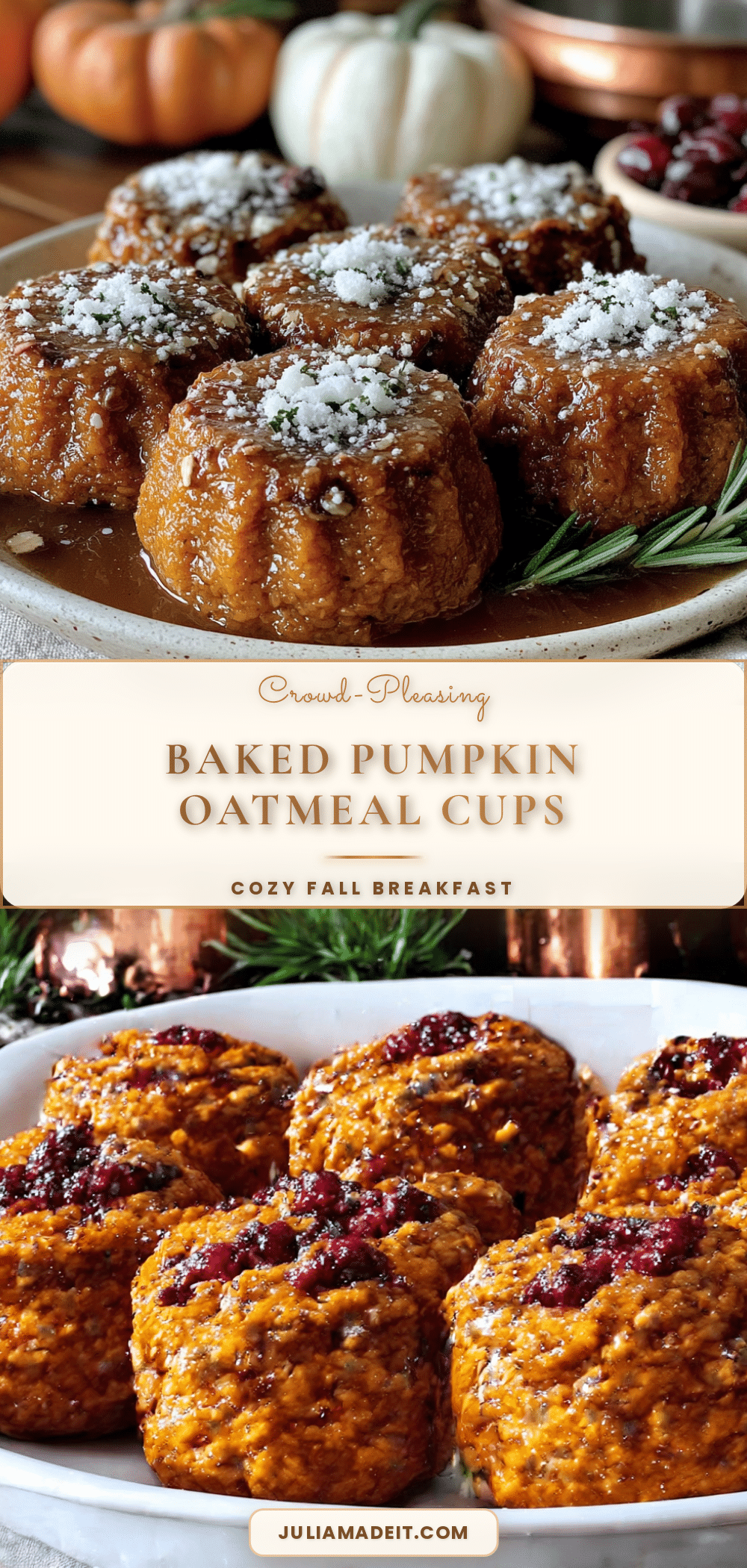 baked pumpkin oatmeal cups recipe