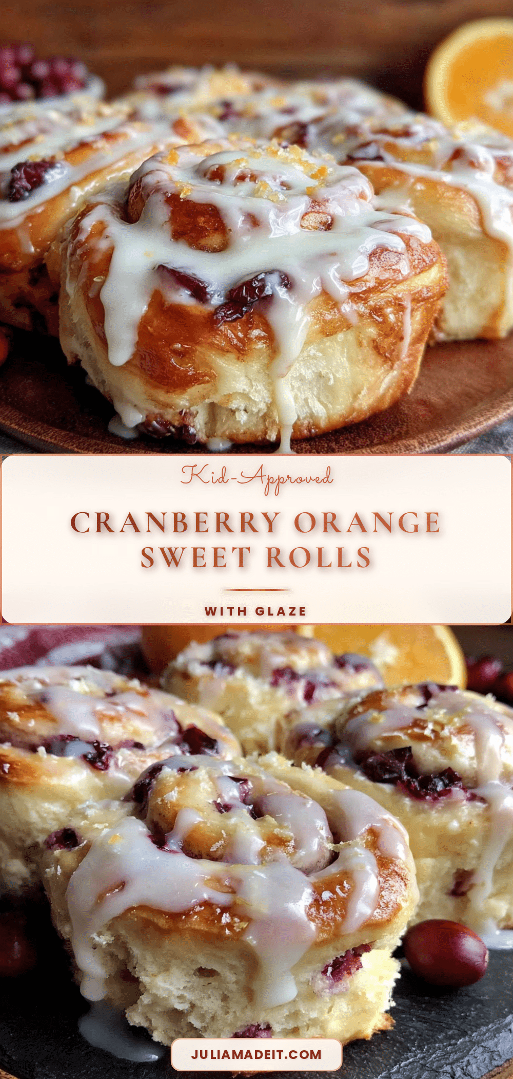 cranberry orange sweet rolls recipe