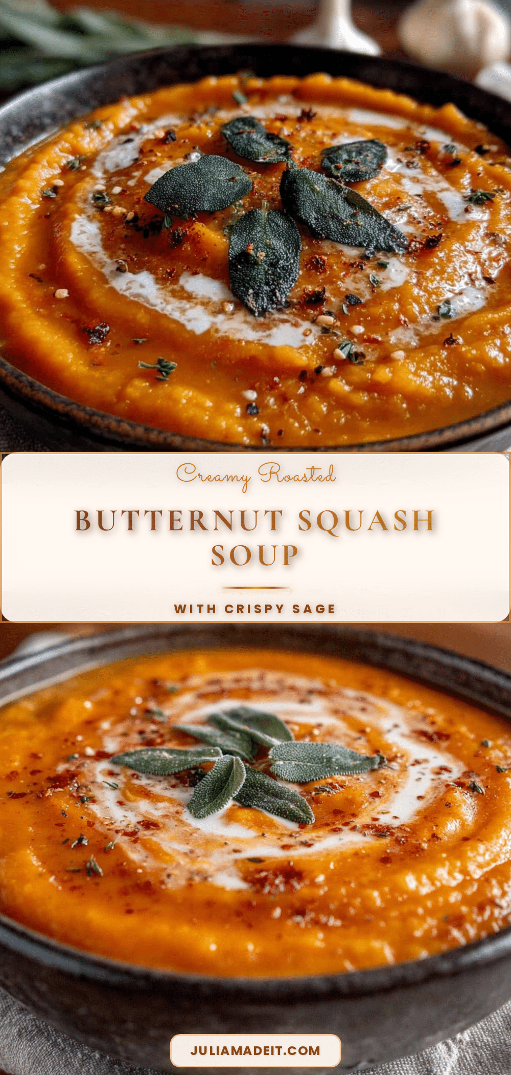 creamy roasted butternut squash soup recipe