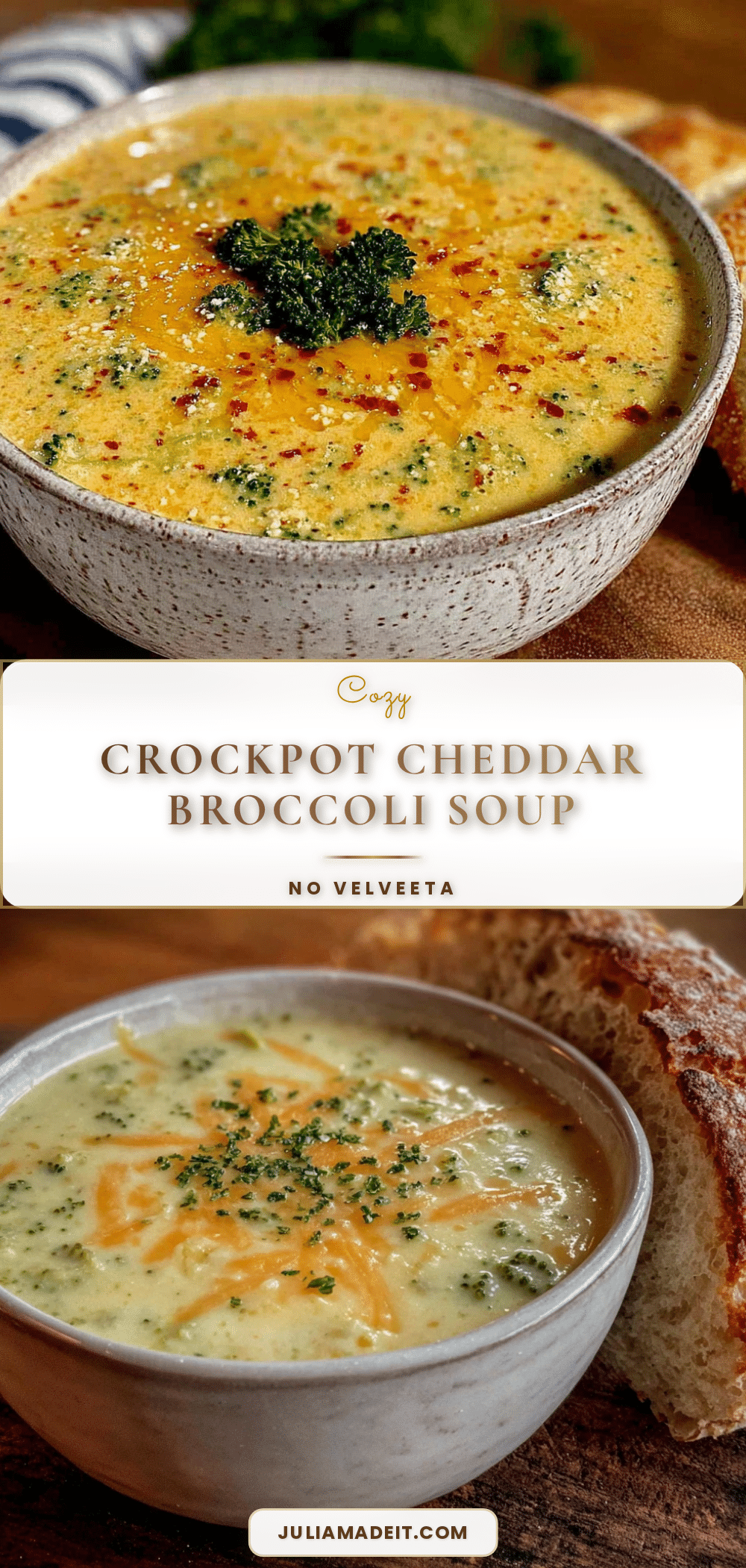 crockpot cheddar broccoli soup recipe