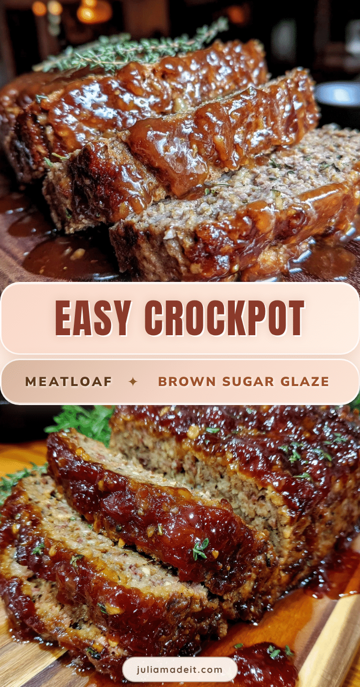 crockpot meatloaf with brown sugar glaze recipe