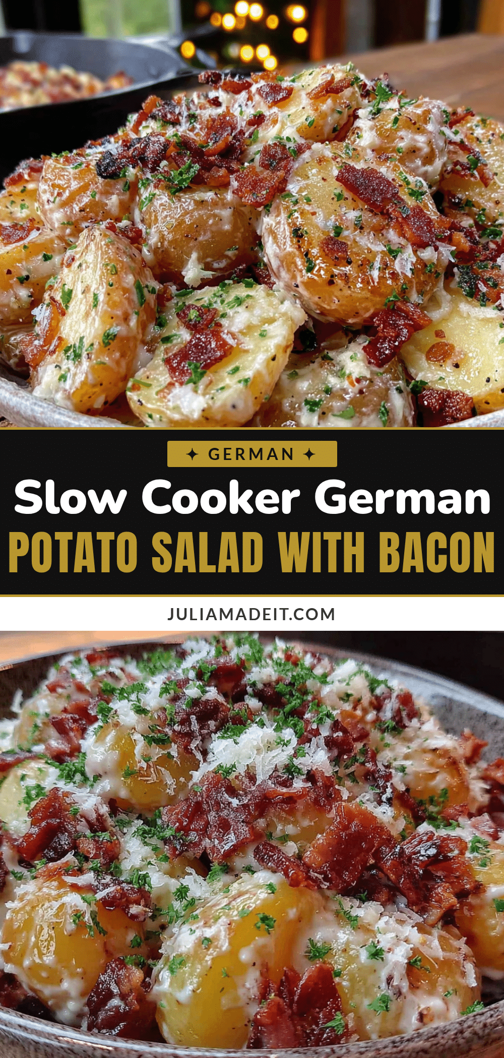 easy slow cooker german potato salad with bacon recipe