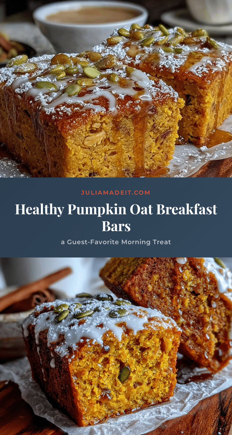 healthy pumpkin oat breakfast bars recipe