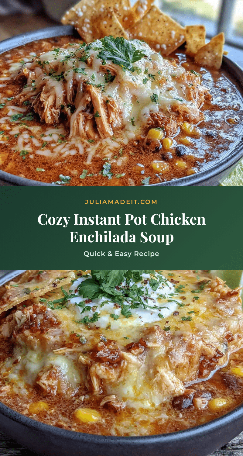 Instant Pot Chicken Enchilada Soup recipe
