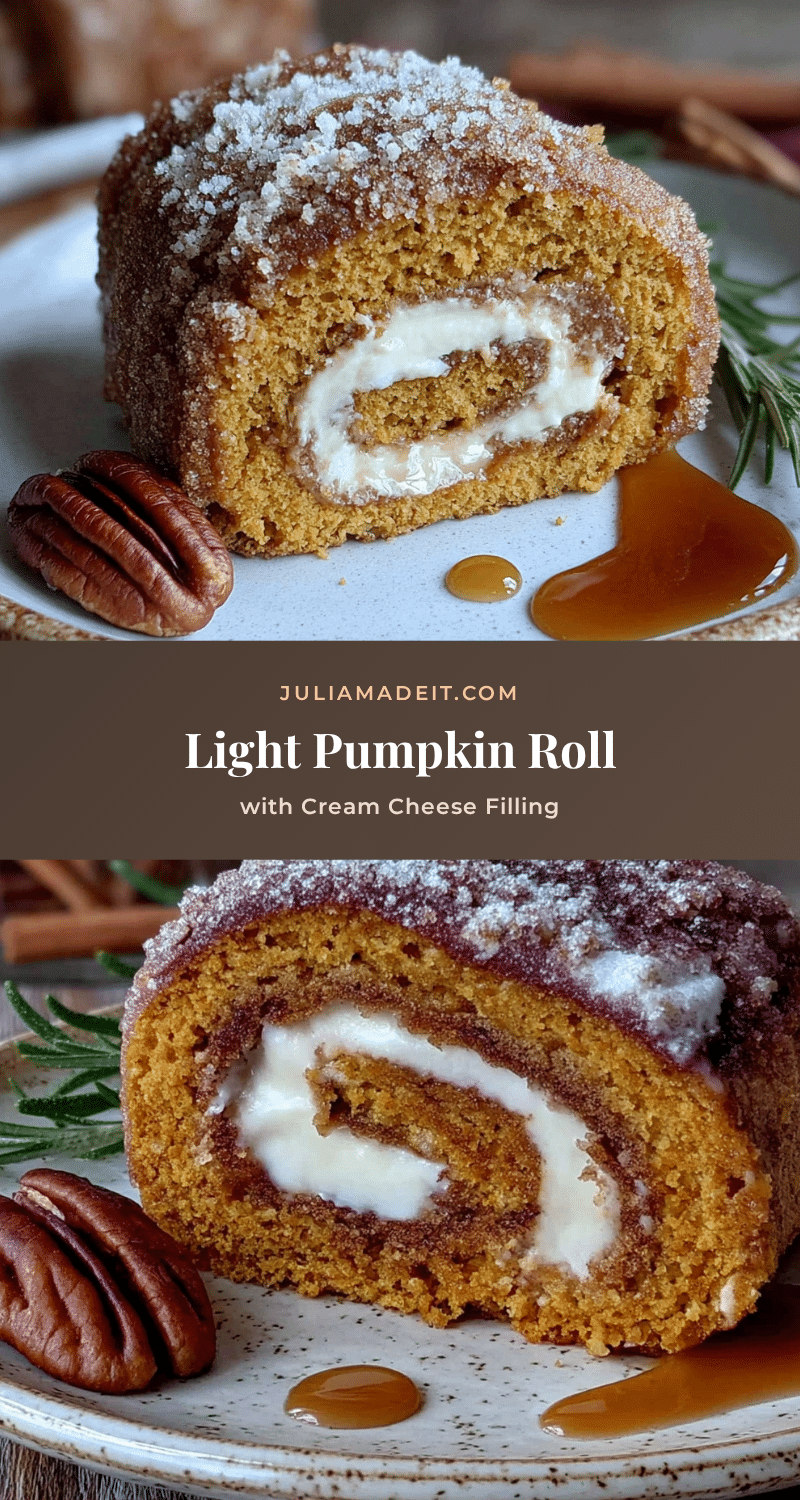 light pumpkin roll with cream cheese filling recipe