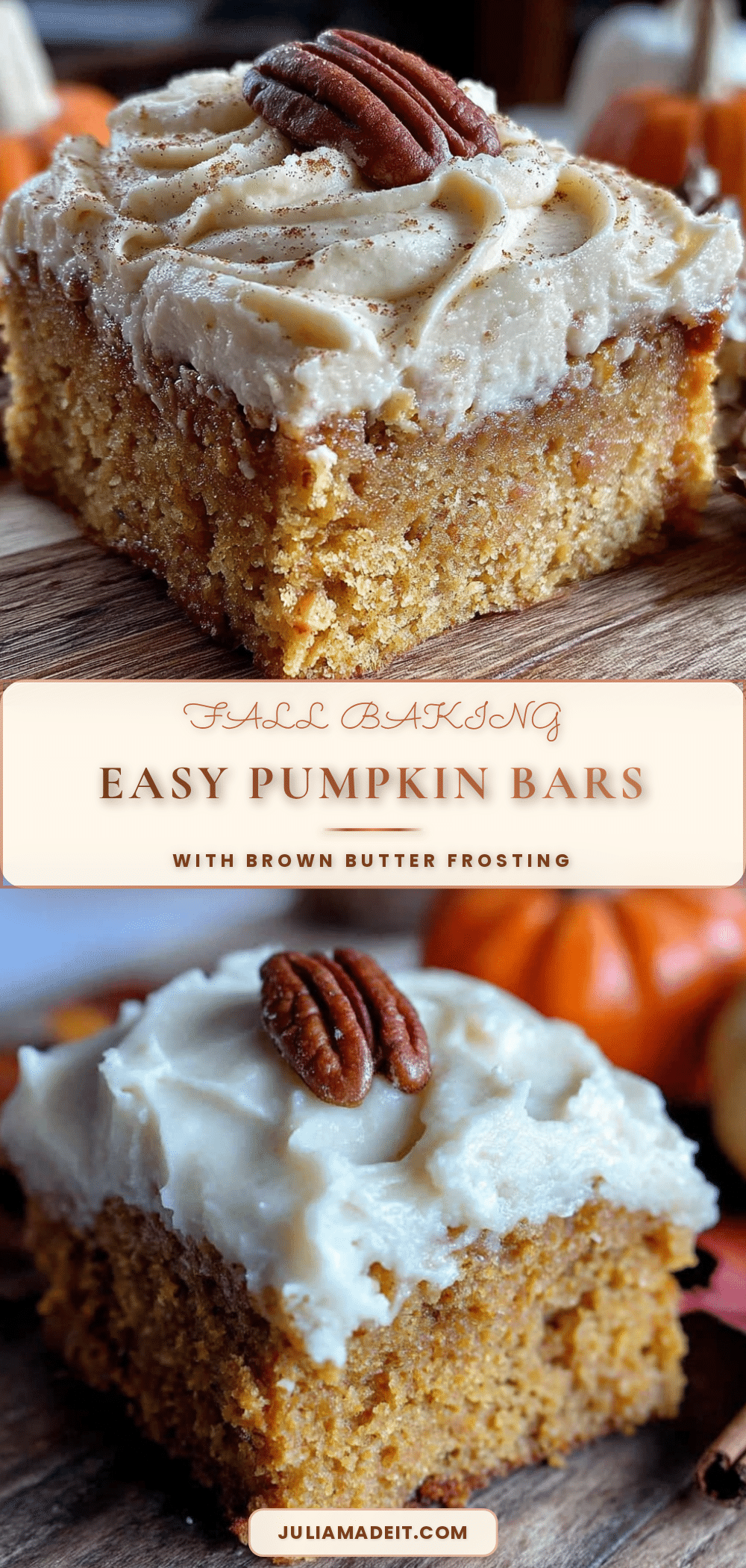 pumpkin bars with brown butter frosting recipe