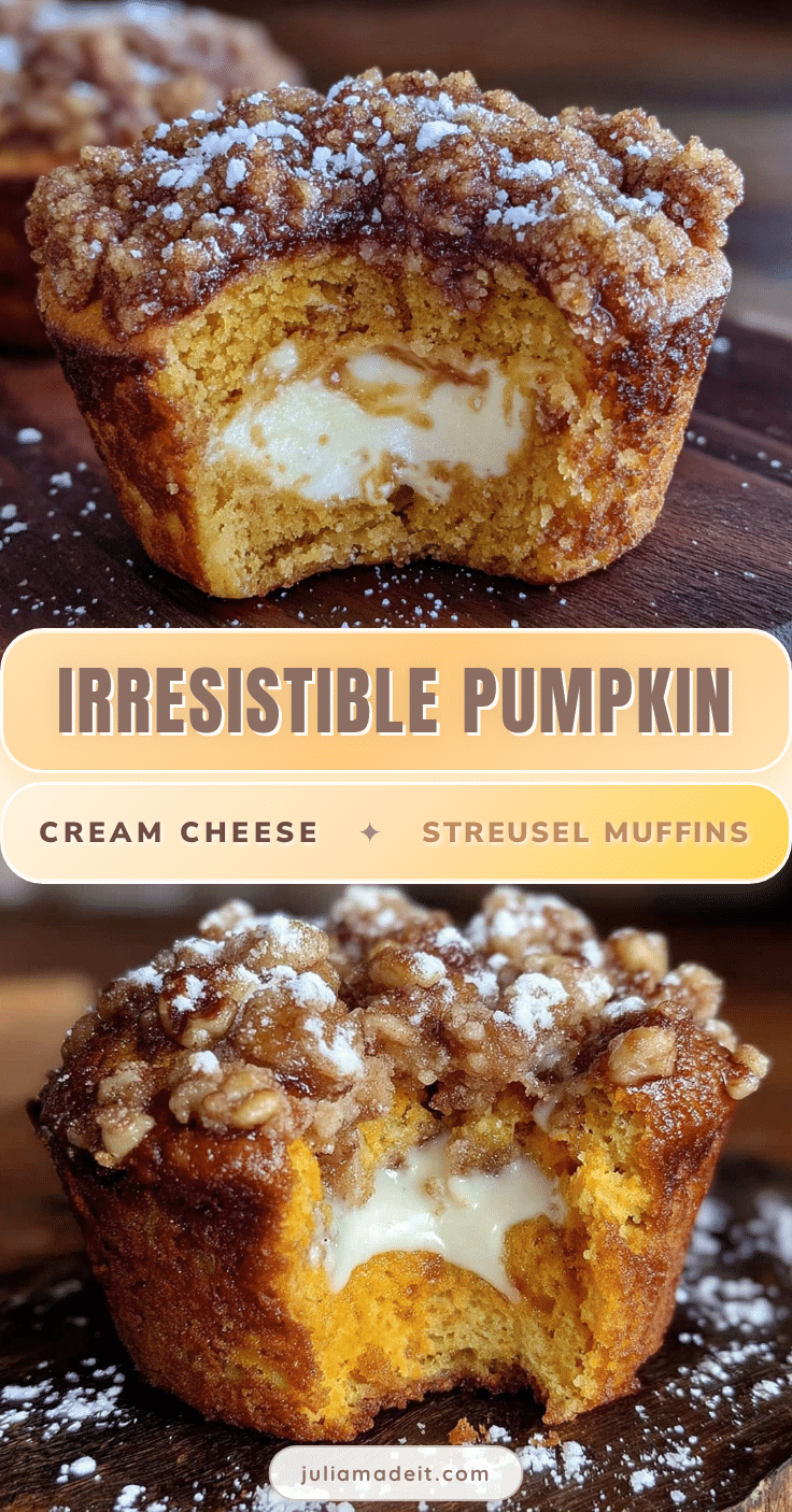 pumpkin cream cheese streusel muffins recipe
