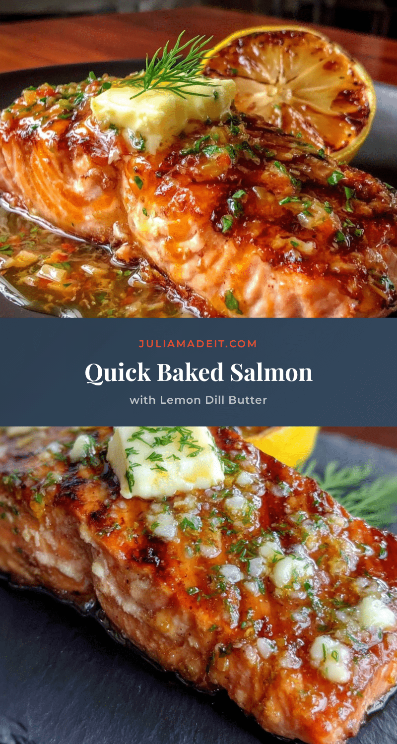 Quick Baked Salmon with Lemon Dill Butter recipe