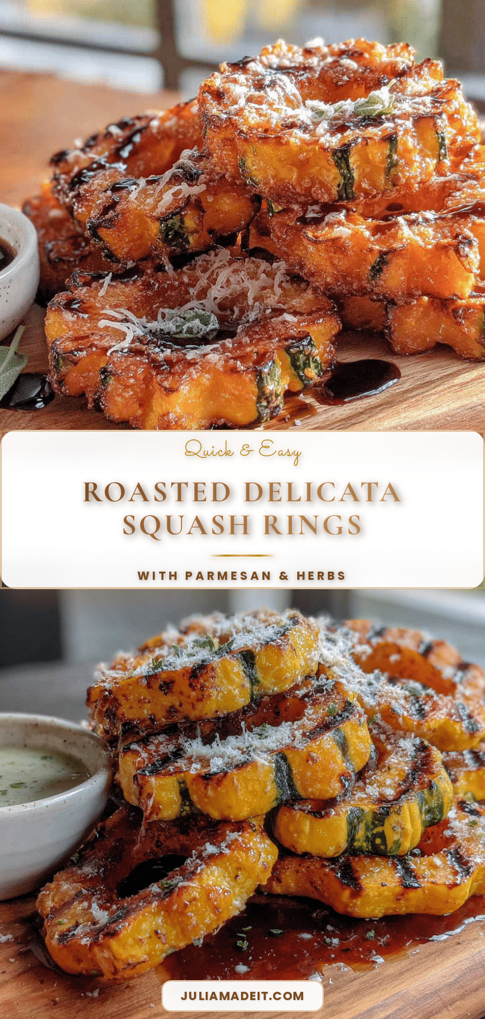 roasted delicata squash rings recipe