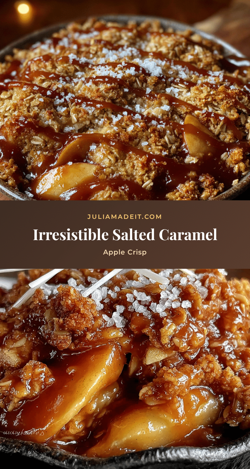 Salted Caramel Apple Crisp recipe