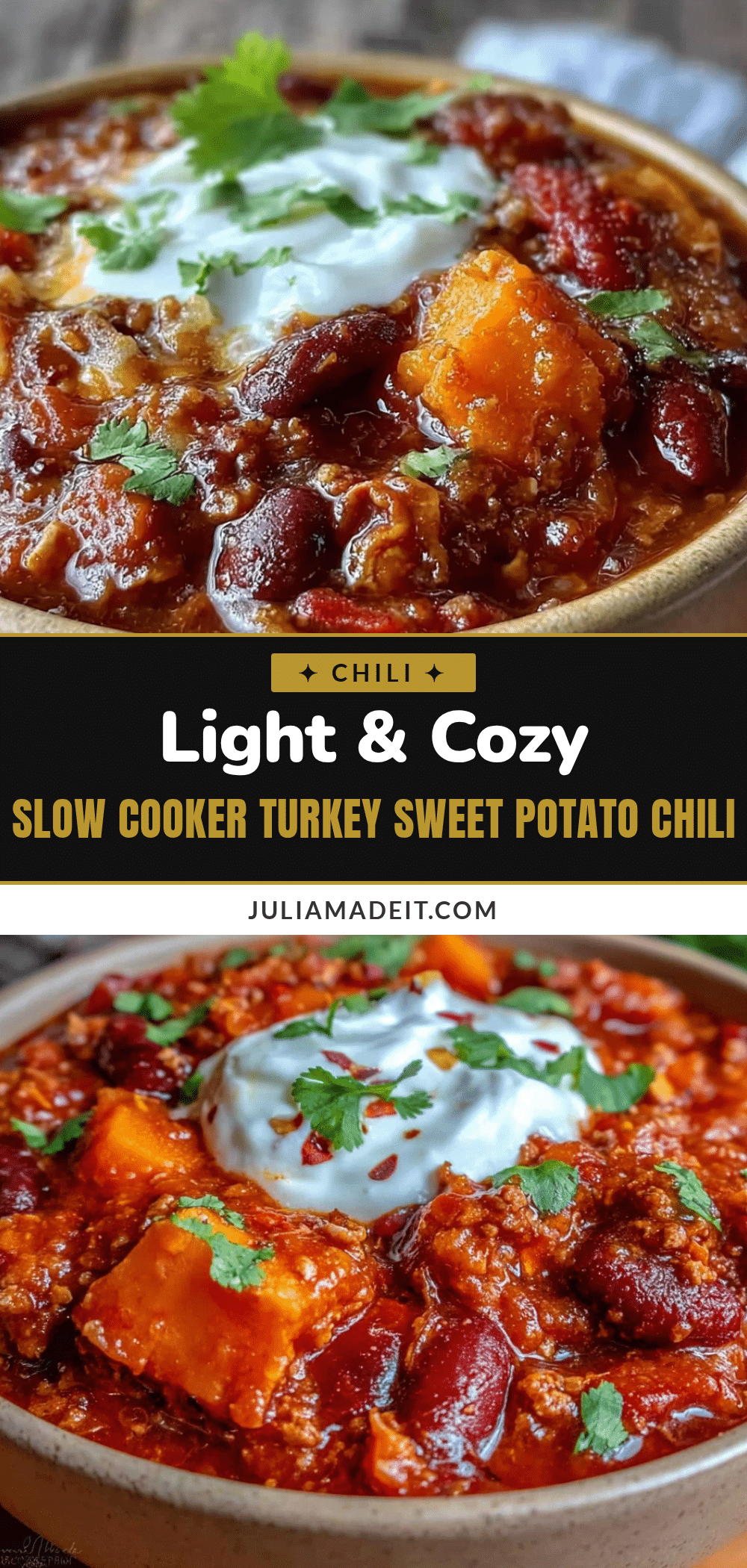 slow cooker turkey sweet potato chili recipe