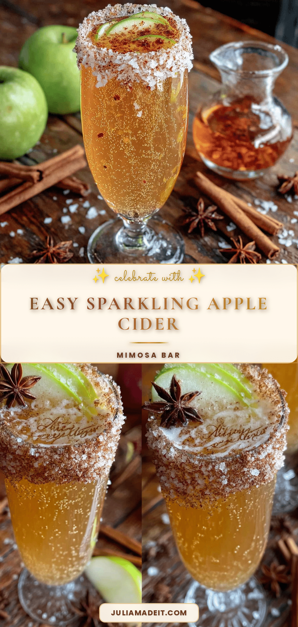 sparkling apple cider mimosa bar recipe
