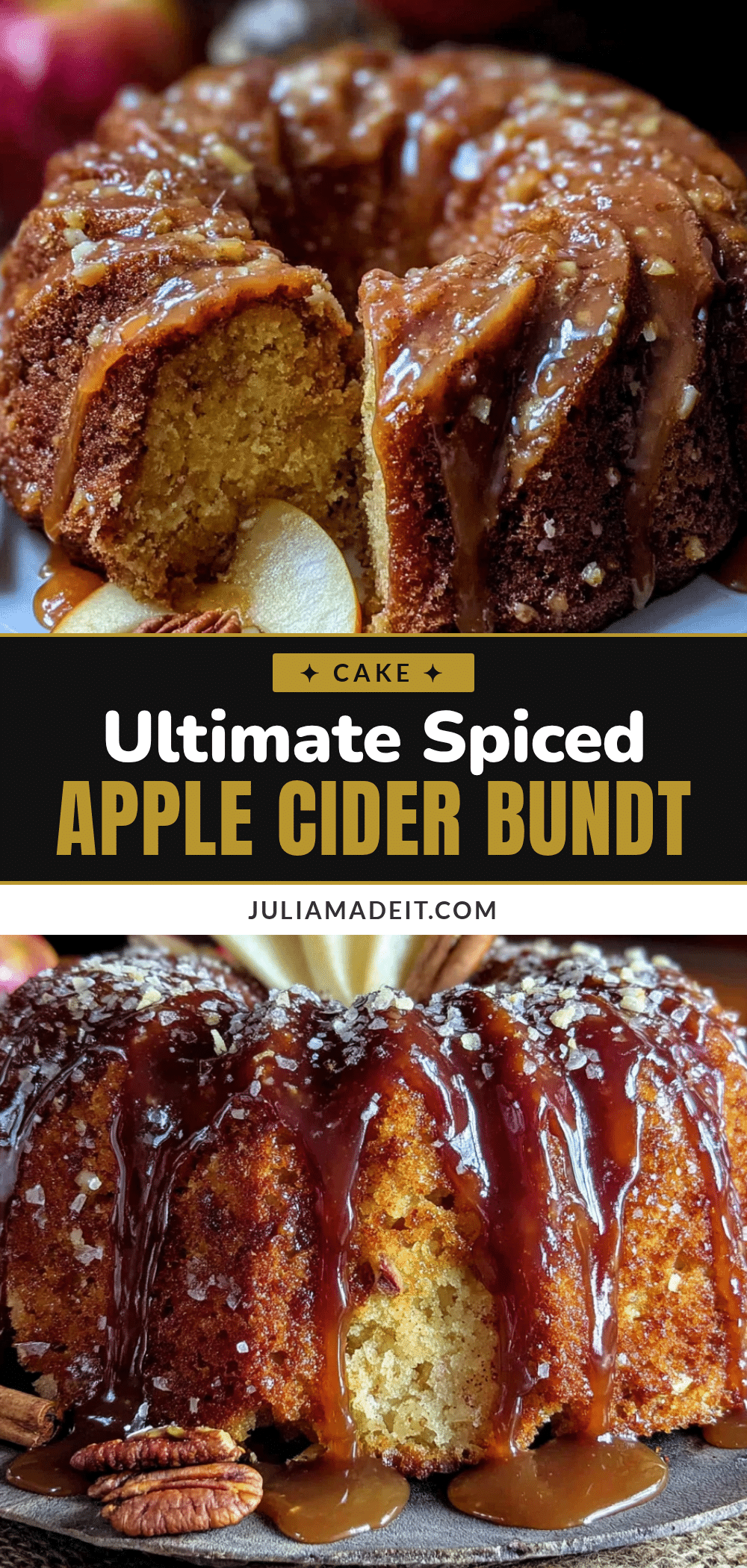 spiced apple cider bundt cake recipe