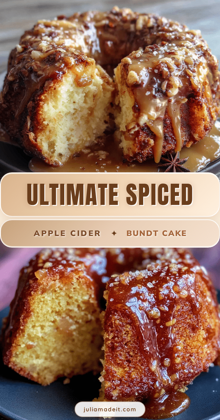 spiced apple cider bundt cake recipe