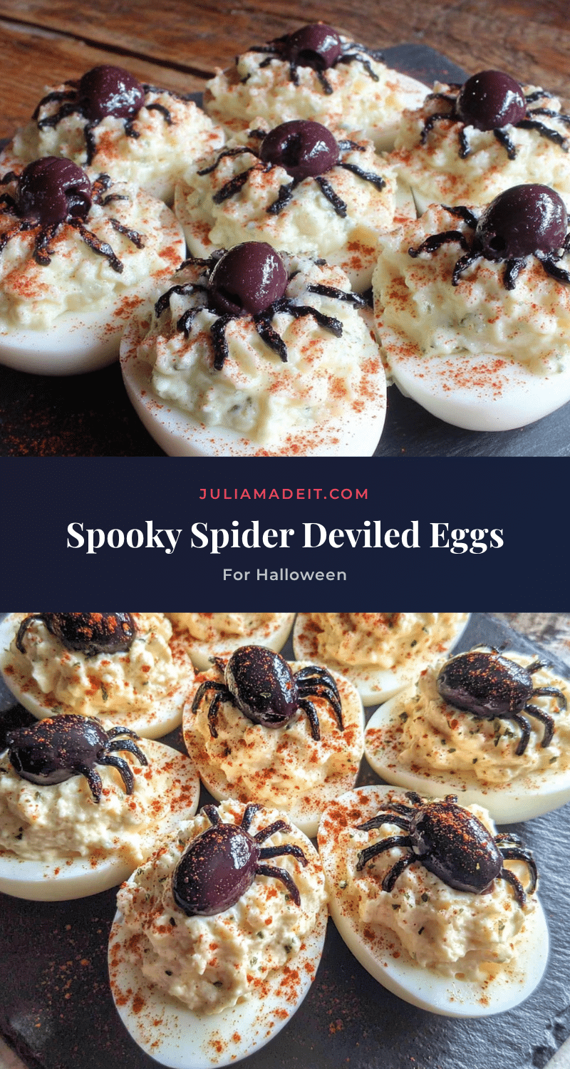 spider deviled eggs recipe